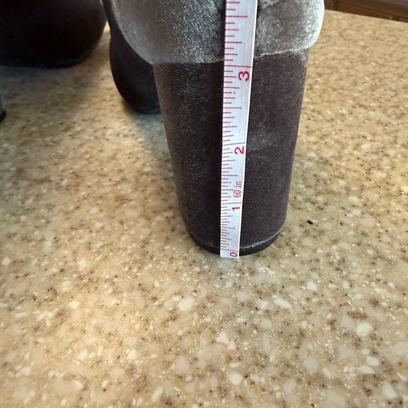 Yoki Velvet Ankle Boots in Gray - Picture 10 of 11